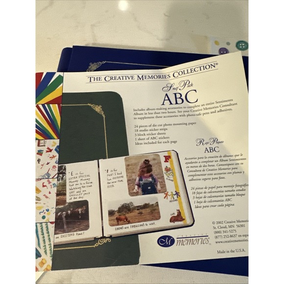 Creative Memories New  7 x 7 Sapphire‎ Blue Album With Many Accessories - Picture 4 of 10